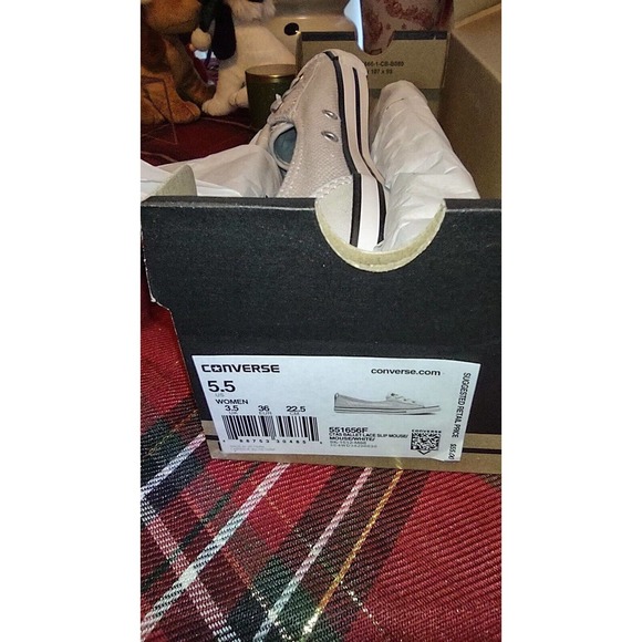 Converse Shoes Womens 5.5 Chuck Taylor All Star Ballet Gray Canvas Lace Up... - Picture 10 of 11